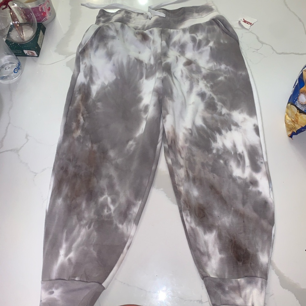 NWTTie-Dye Jogger Pants - Gray/White